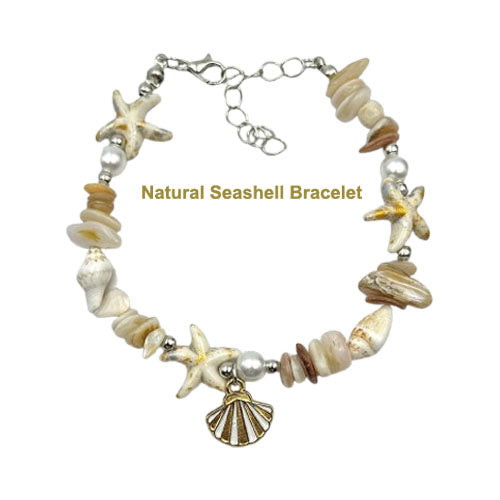 Artisan Shell & Turquoise Magnesite Bracelet – Boho Beach Style