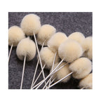 16cm wool dauber with wooden handle for applying leather dye and finishes