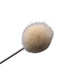 Close-up of dense wool tip on 16cm leatherworking dauber